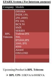 BPL EPABX System ( For Intercom Purpose )