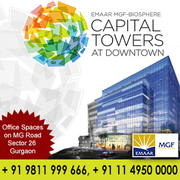 Emaar MGF Capital Tower Downtown +91 9811 999 666 offers Office space 