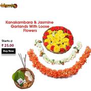 Buy Pooja Garlands Flower Combo Online From Daily pooja @ Rs 25/- Only