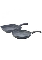 Wonderchef Granite Super Combo Set,  2-Pieces Frying  Pan,  Grill Pan