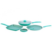 Wonderchef Celebration Set,  4-Pieces with free mini fry pan Turquoise