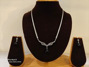 Rishabhjains.com | Buy 925 silver natural marcasite black necklace set