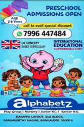 Alphabetz International Preschool | Admissions Open Lkg and Ukg | 341